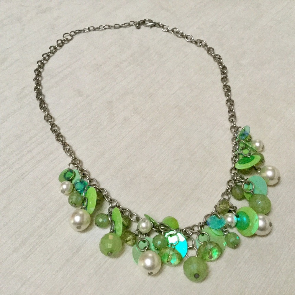 Fun Necklace in bright lime green